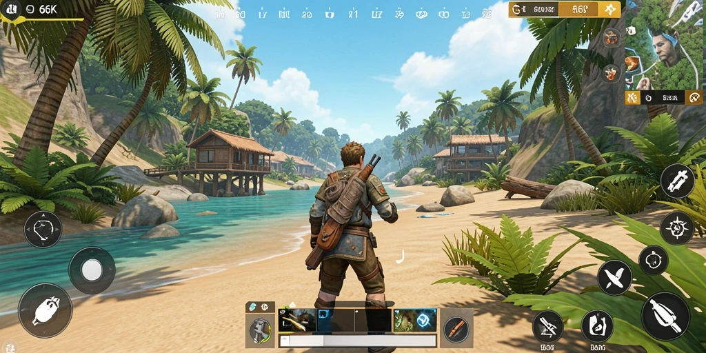 Screenshot gameplay dari dunia terbuka yang menakjubkan di 66K.