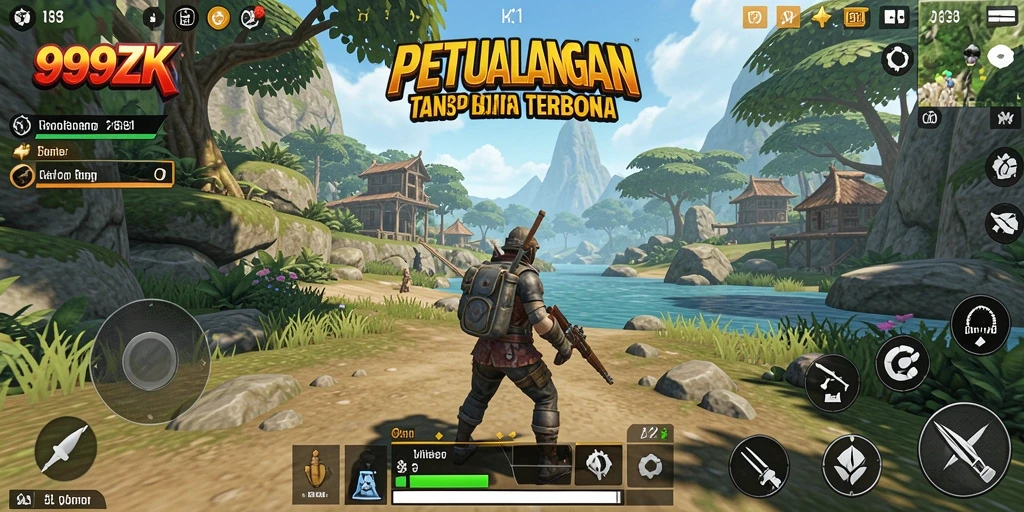 Gambaran menarik gameplay di dunia terbuka 999ZK.