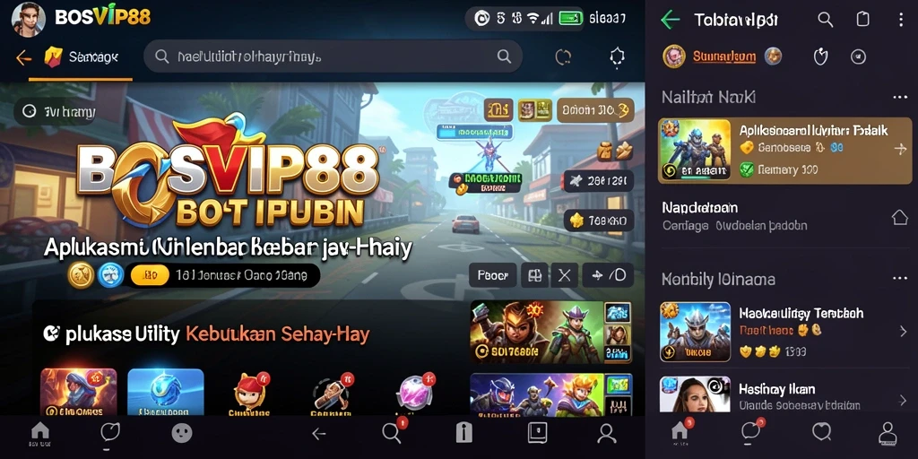 Tampilan utama BOSVIP88 dengan fitur utility yang efisien.