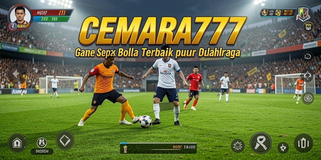 Tangkapan layar CEMARA777 menampilkan aksi seru permainan sepak bola.
