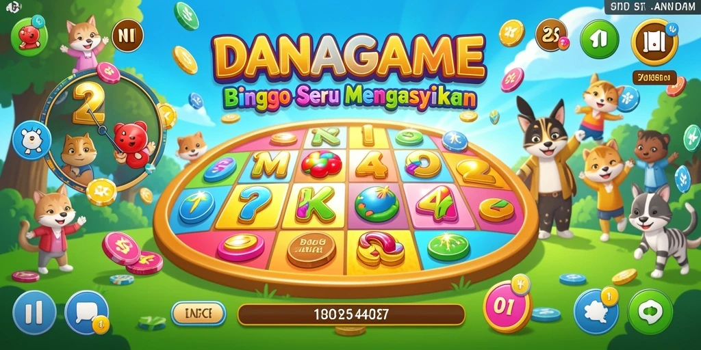 Screenshot gameplay DANAGAME dengan tampilan seru permainan Bingo.