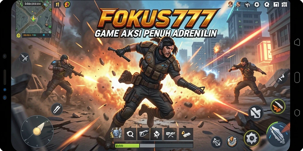 Tangkapan layar gameplay <strong>FOKUS777</strong> yang intens dan penuh aksi.
