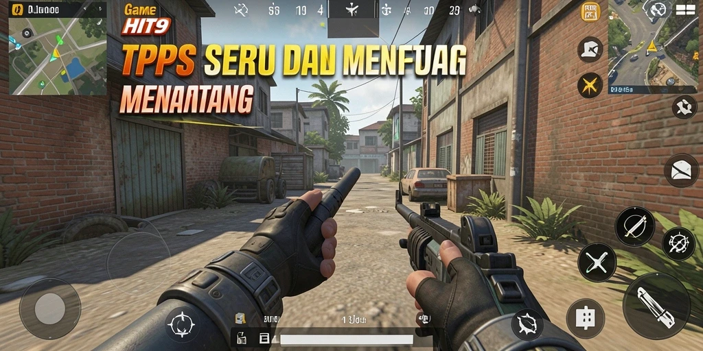 Screenshot menunjukkan aksi intens dalam permainan TPS.