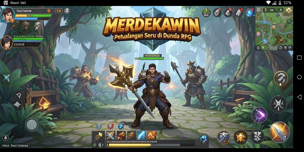 Tangkapan layar gameplay <strong>MERDEKAWIN</strong> menampilkan aksi pertarungan yang seru.