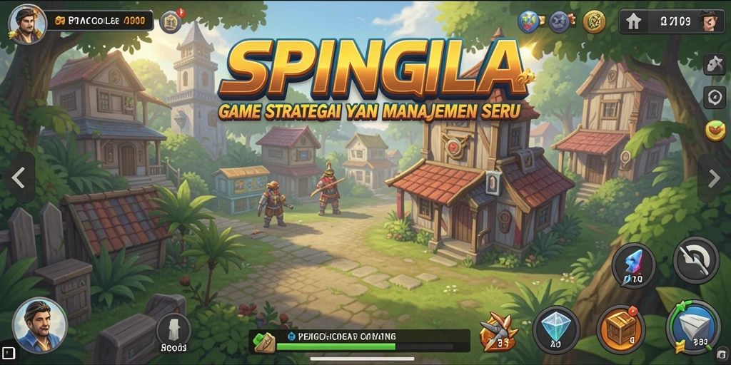 Tampilan menarik dari gameplay SPINGILA di layar ponsel.