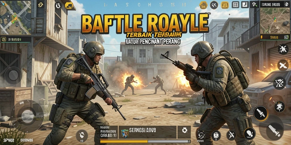 Screenshot gameplay SPN88 menampilkan intensitas pertempuran Battle Royale.