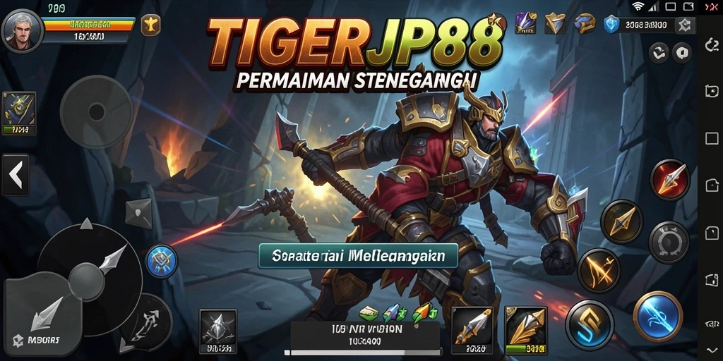 Tampilan gameplay menegangkan di TIGERJP88 dengan strategi dan pertempuran yang intens.